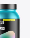 Matte Metallic Protein Jar Mockup Matte Metallic Protein Jar Mockup
