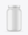 Glossy Protein Jar Mockup