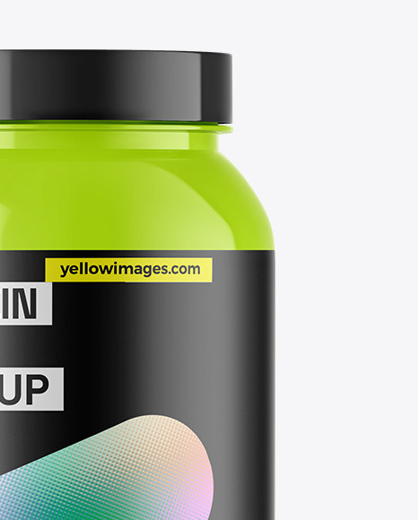 Glossy Protein Jar Mockup Glossy Protein Jar Mockup