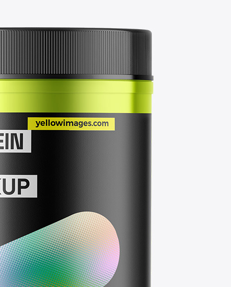 Metallic Protein Jar Mockup Metallic Protein Jar Mockup