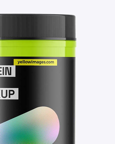 Glossy Protein Jar Mockup