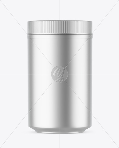 Matte Metallic Protein Jar Mockup Matte Metallic Protein Jar Mockup