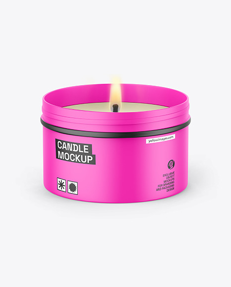 Matte Candle Jar Mockup