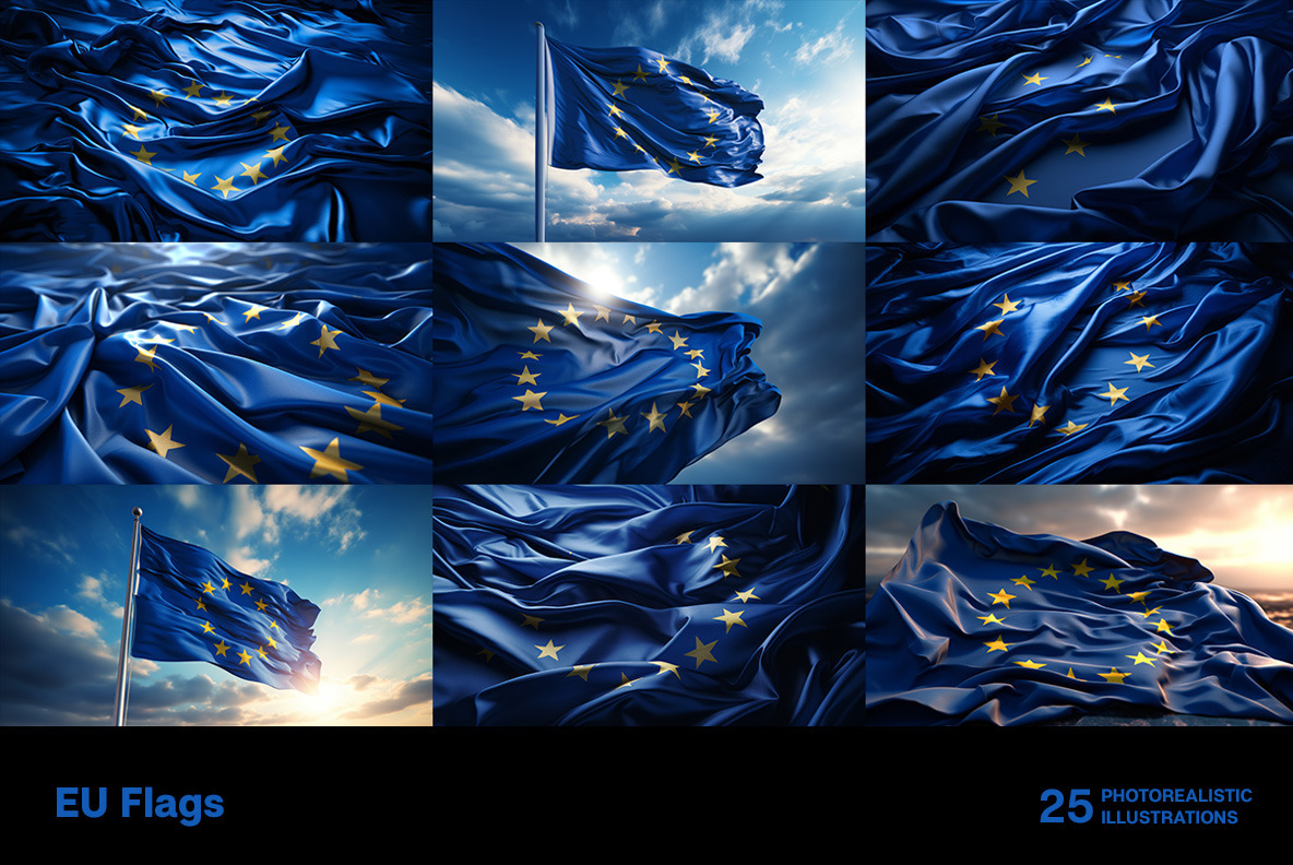 European Union Flags European Union Flags