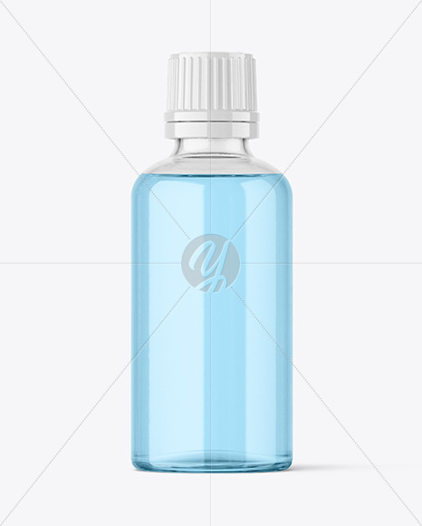 50ml Clear Glass Bottle Mockup