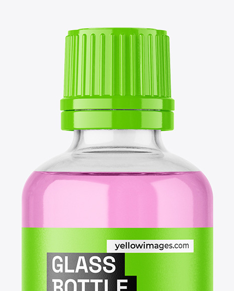 50ml Clear Glass Bottle Mockup