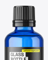50ml Blue Glass Bottle Mockup 50ml Blue Glass Bottle Mockup
