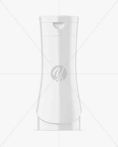 Glossy Plastic Shampoo Bottle Mockup