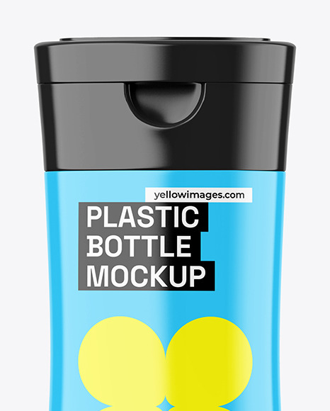 Glossy Plastic Shampoo Bottle Mockup