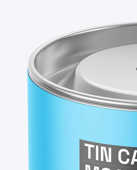 Tin Can w Matte Finish Mockup