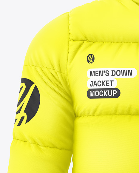 Men's Down Jacket Mockup - Front View