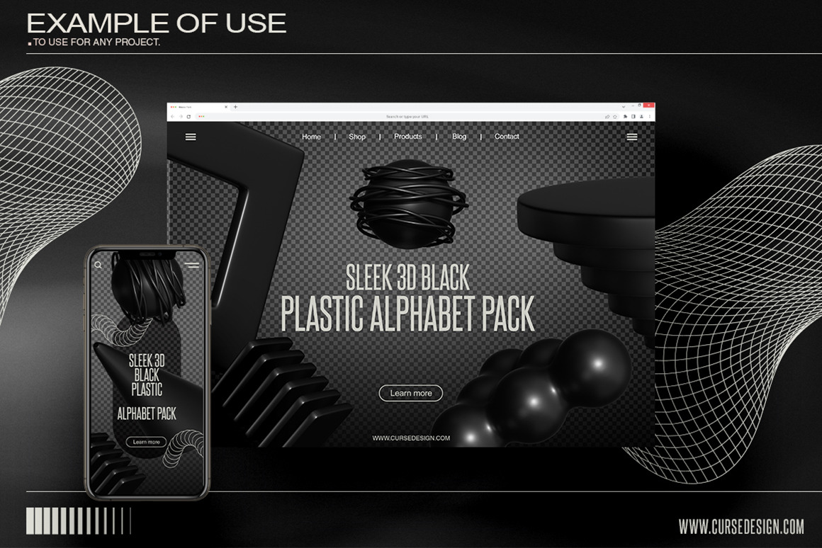 Sleek 3D Black Plastic Alphabet Pack Sleek 3D Black Plastic Alphabet Pack