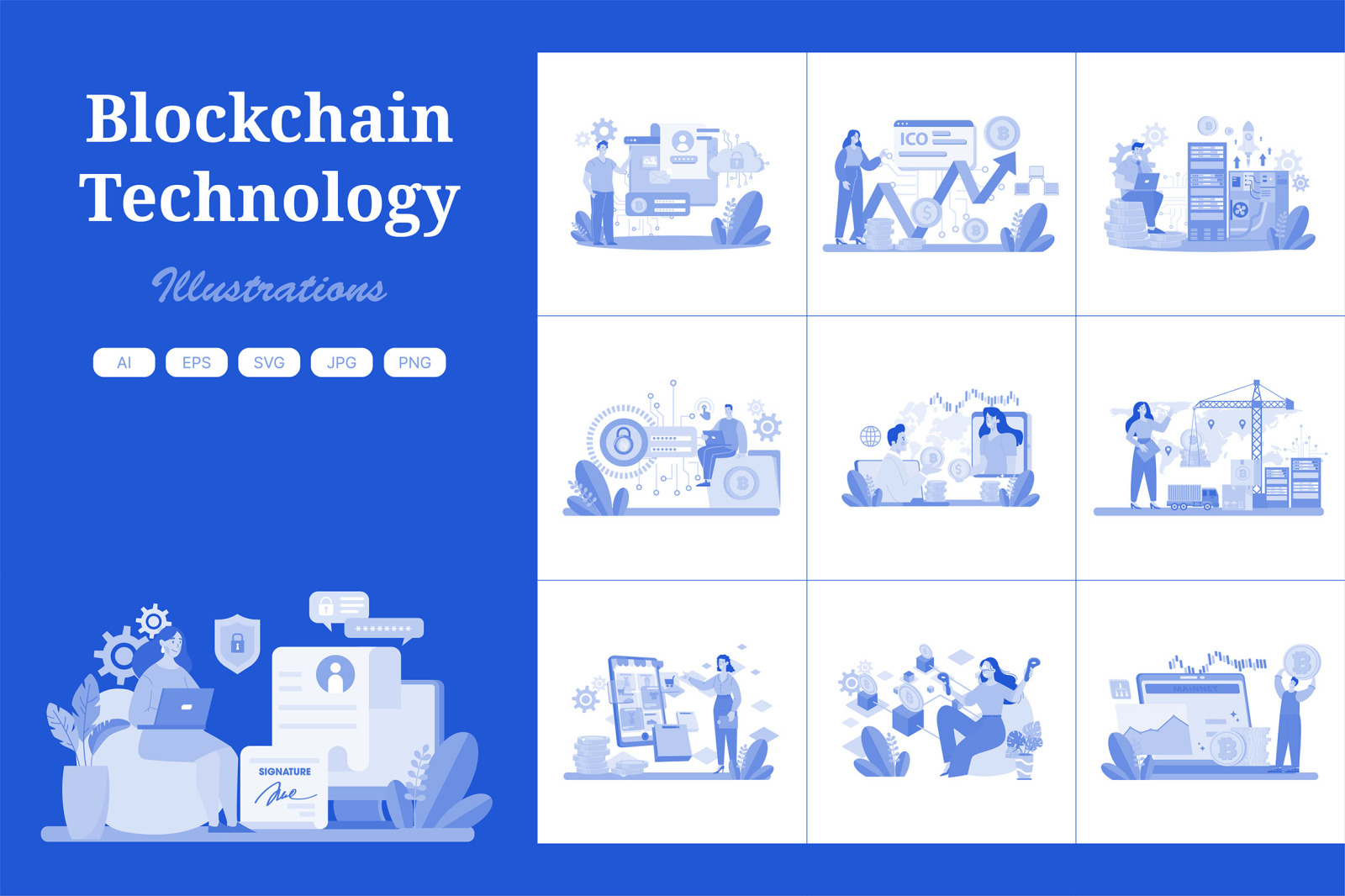 M654_Blockchain Illustration Pack M654_Blockchain Illustration Pack