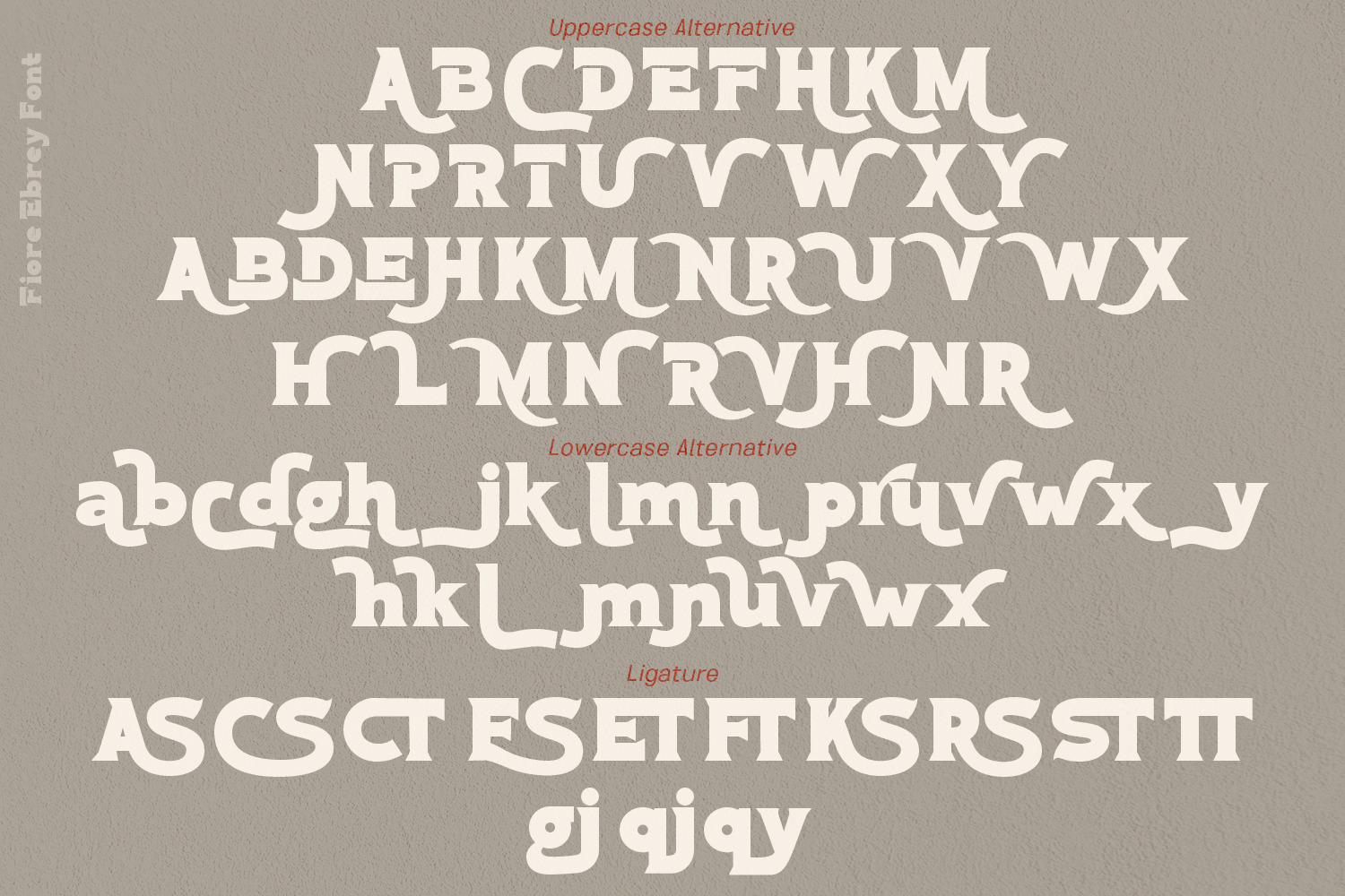 Fiore Ebrey - Display Font Fiore Ebrey - Display Font