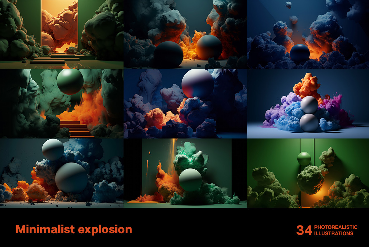 Minimalist explosion Minimalist explosion