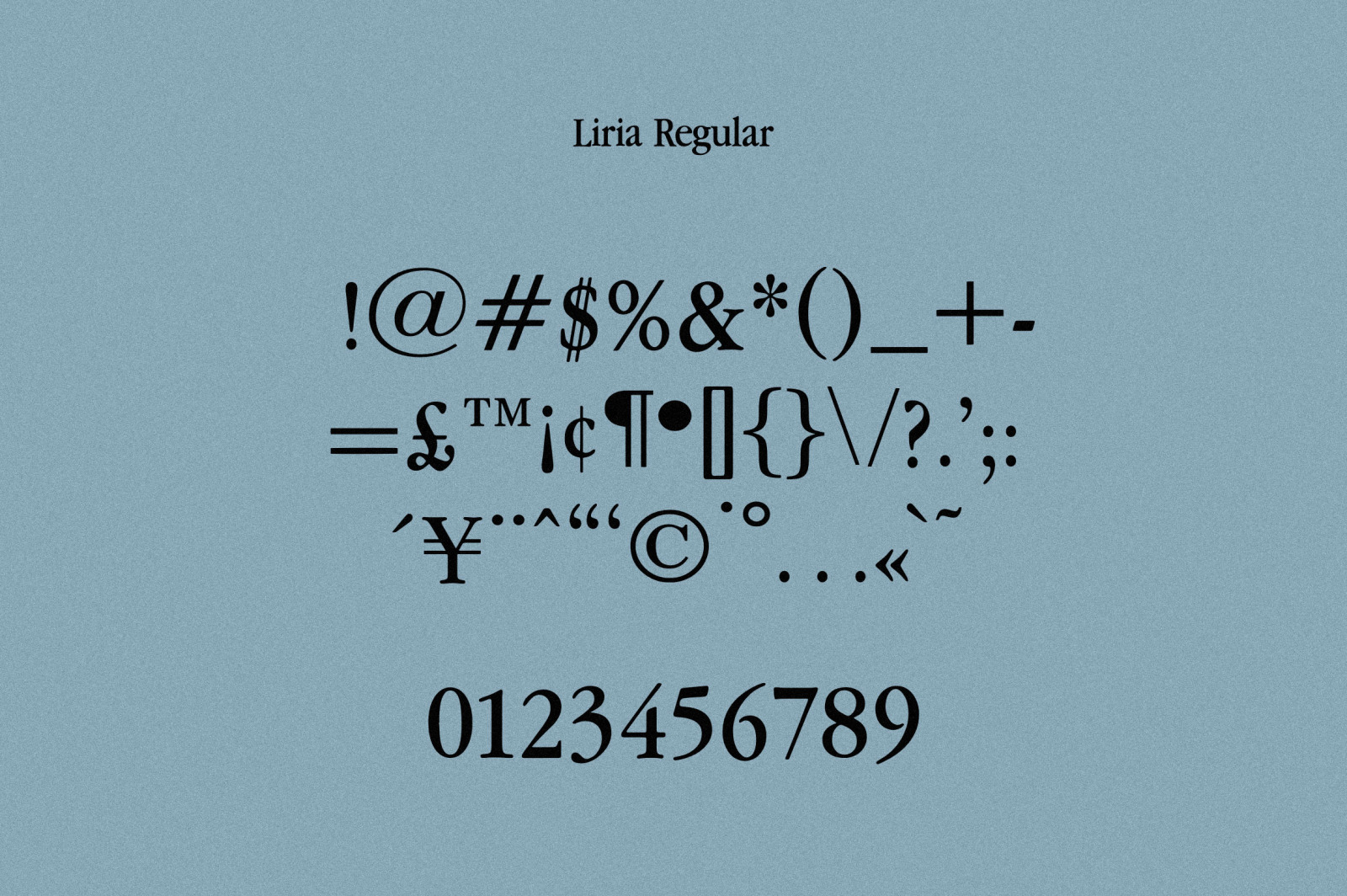 Liria Serif Typeface Liria Serif Typeface