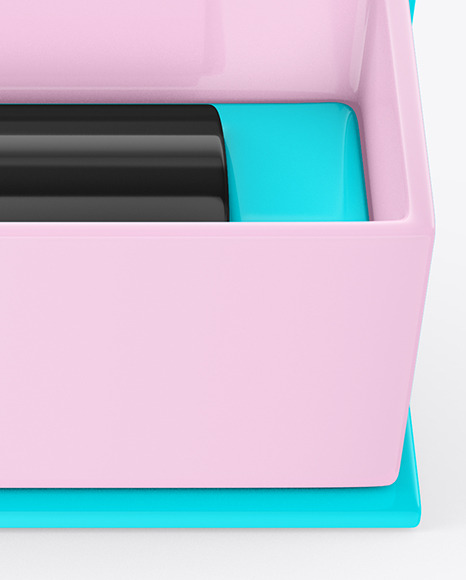 Opened Glossy Eyeliner Box Mockup