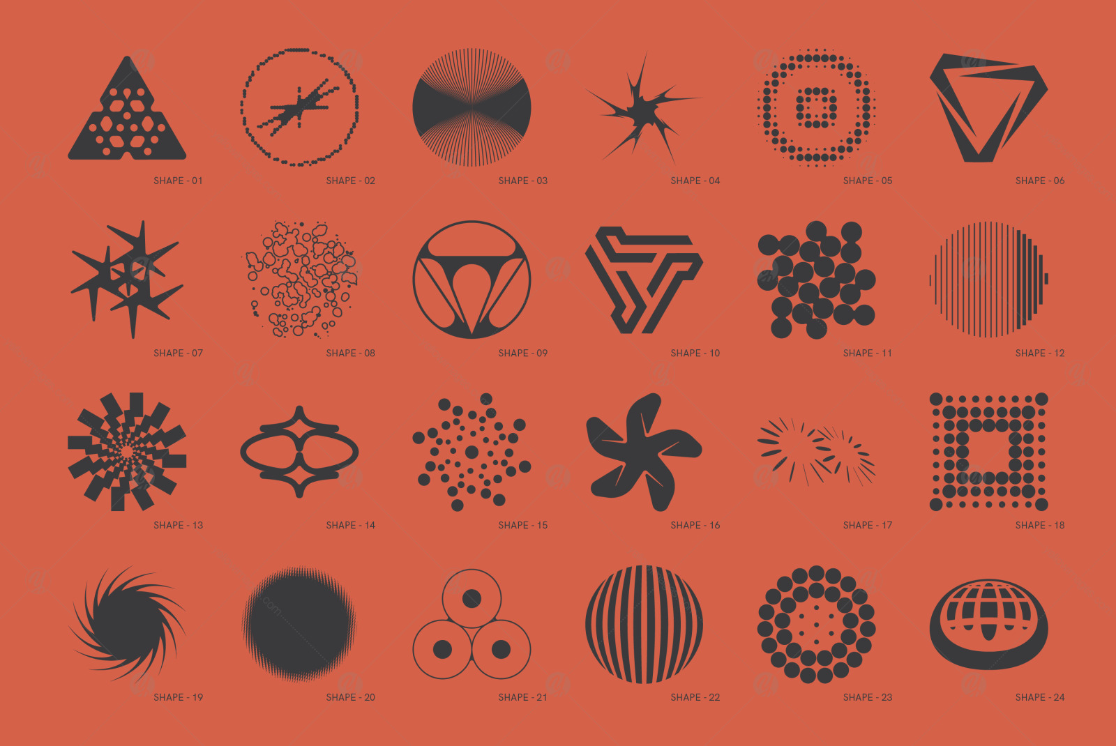 120 Abstract Geometric Shapes. Part3 120 Abstract Geometric Shapes. Part3