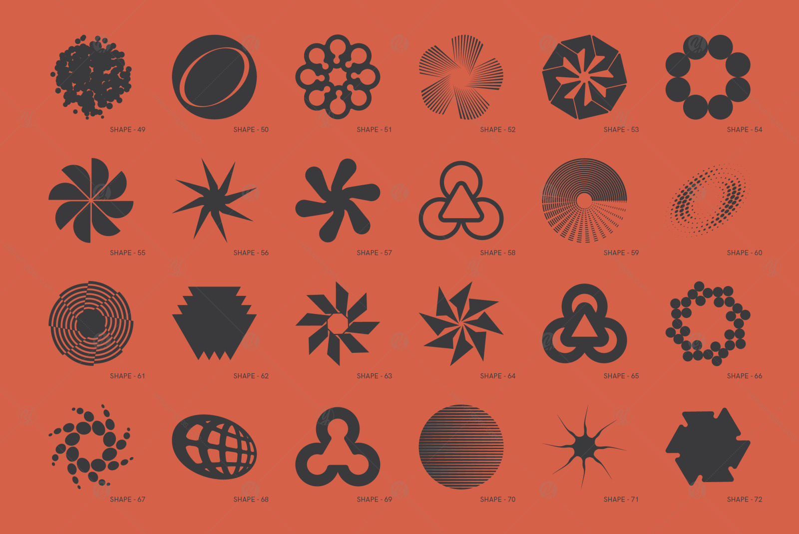 120 Abstract Geometric Shapes. Part3 120 Abstract Geometric Shapes. Part3