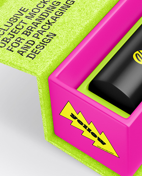 Opened Kraft Eyeliner Box Mockup