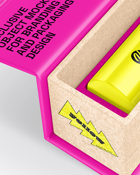 Opened Matte Eyeliner Box Mockup