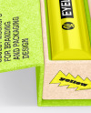 Opened Kraft Eyeliner Box Mockup