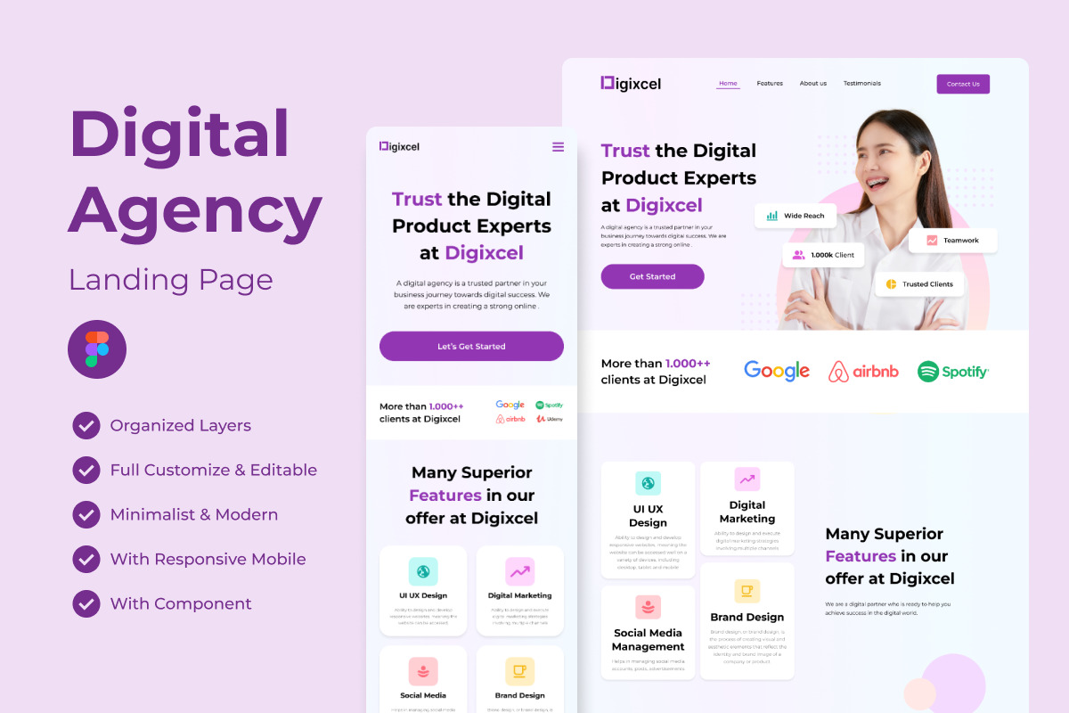 Digital Agency Web Landing Page Template Digital Agency Web Landing Page Template