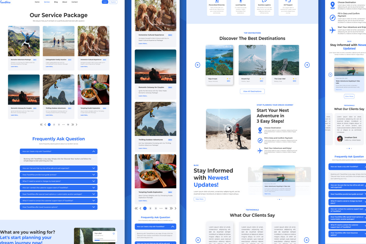 Travel Agency Web Landing Page Template