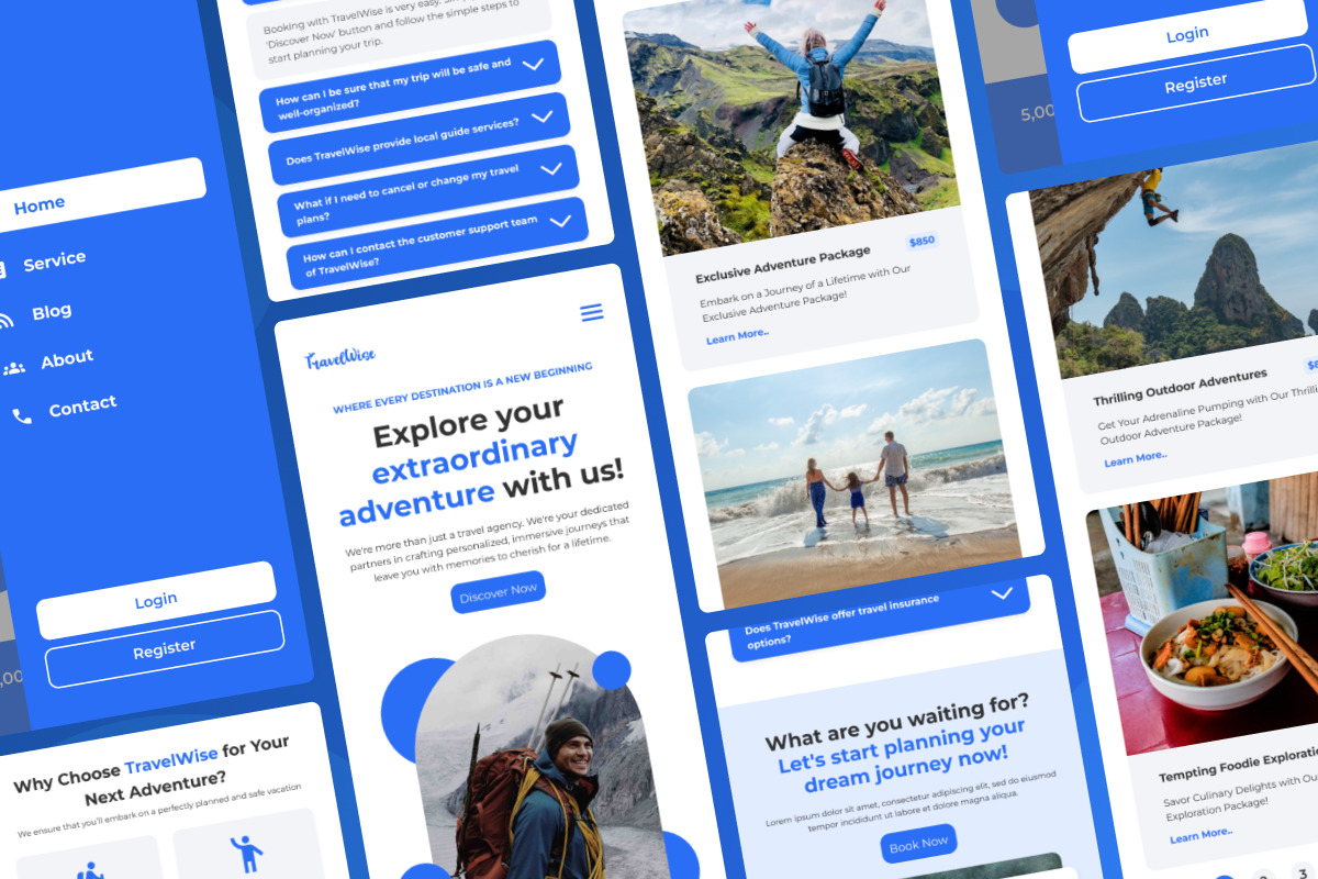 Travel Agency Web Landing Page Template