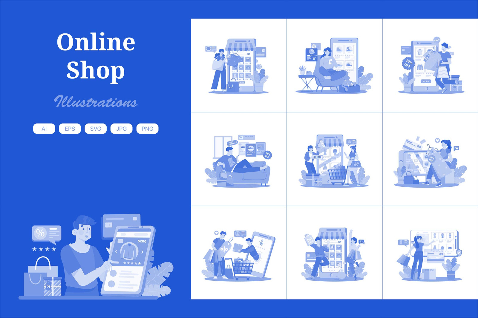 M648_Online Shop Illustration Pack M648_Online Shop Illustration Pack