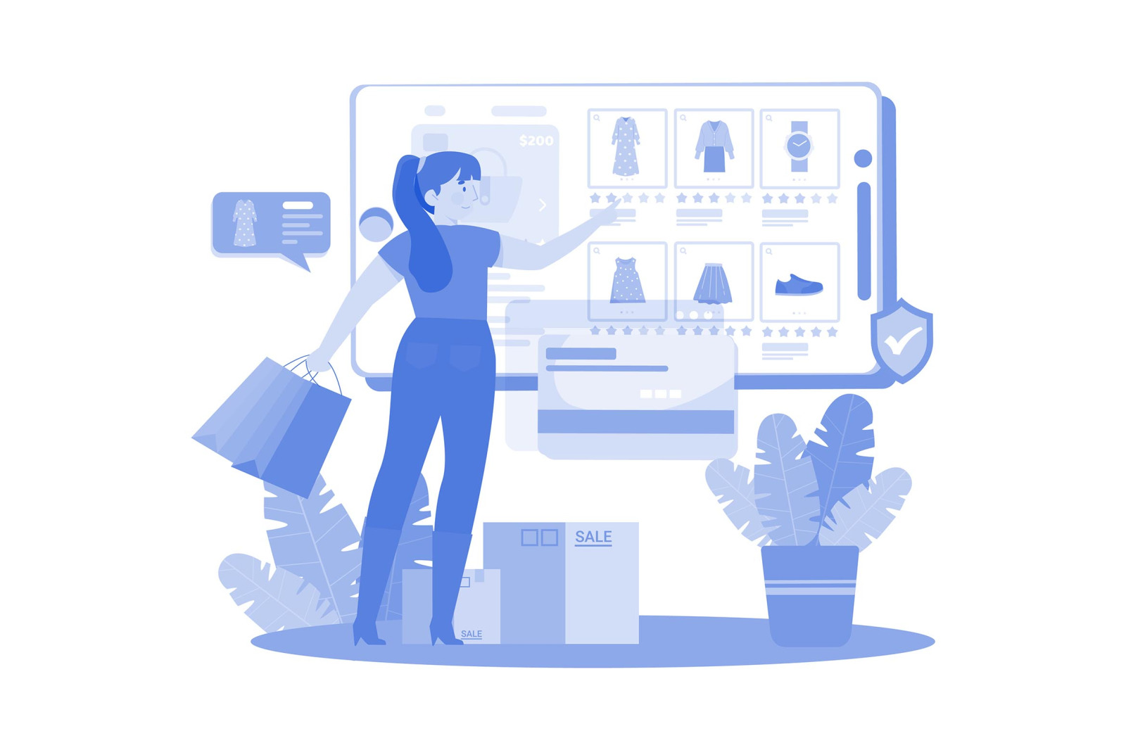 M648_Online Shop Illustration Pack M648_Online Shop Illustration Pack
