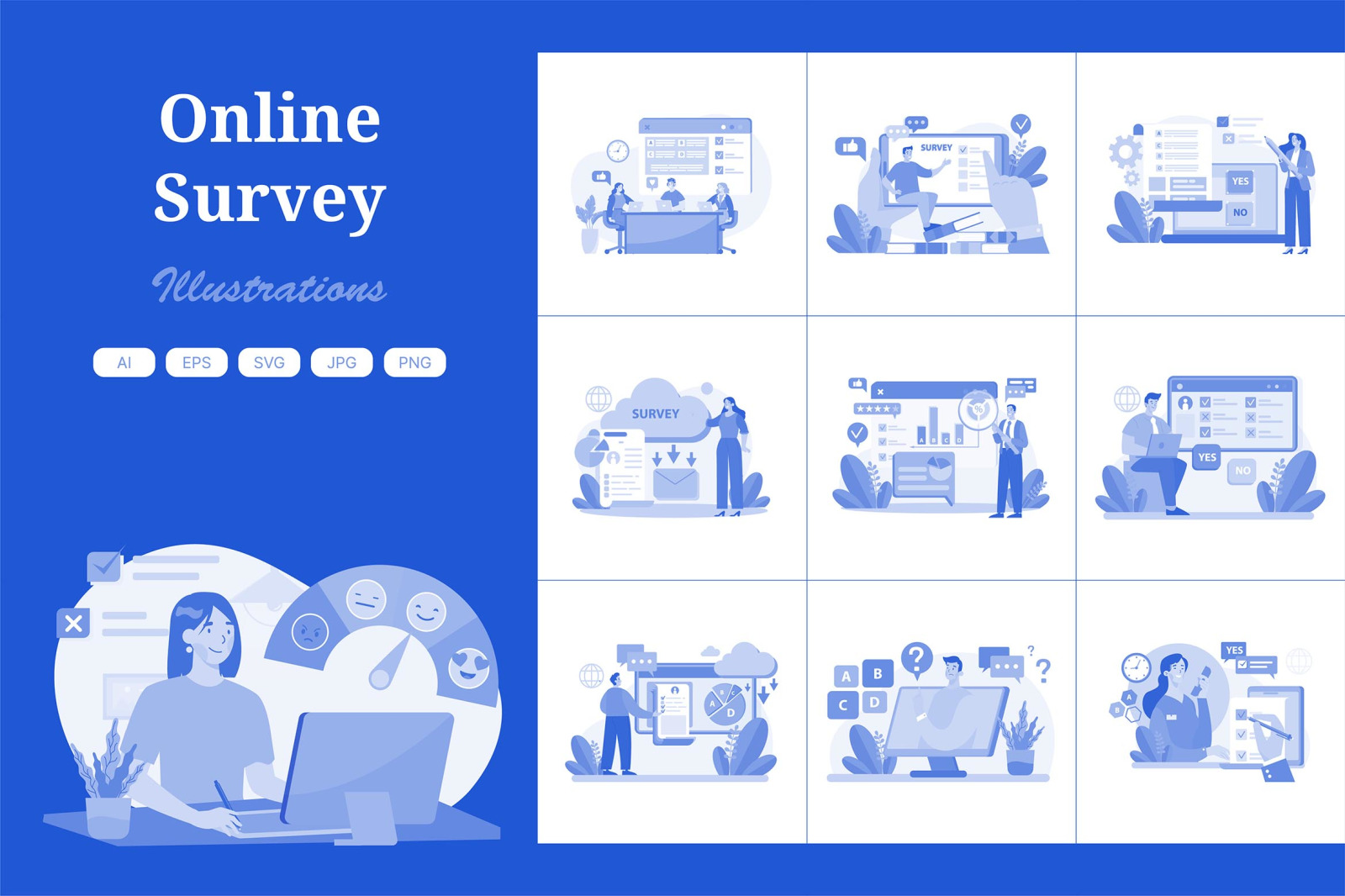 M647_Online Survey Illustration Pack M647_Online Survey Illustration Pack