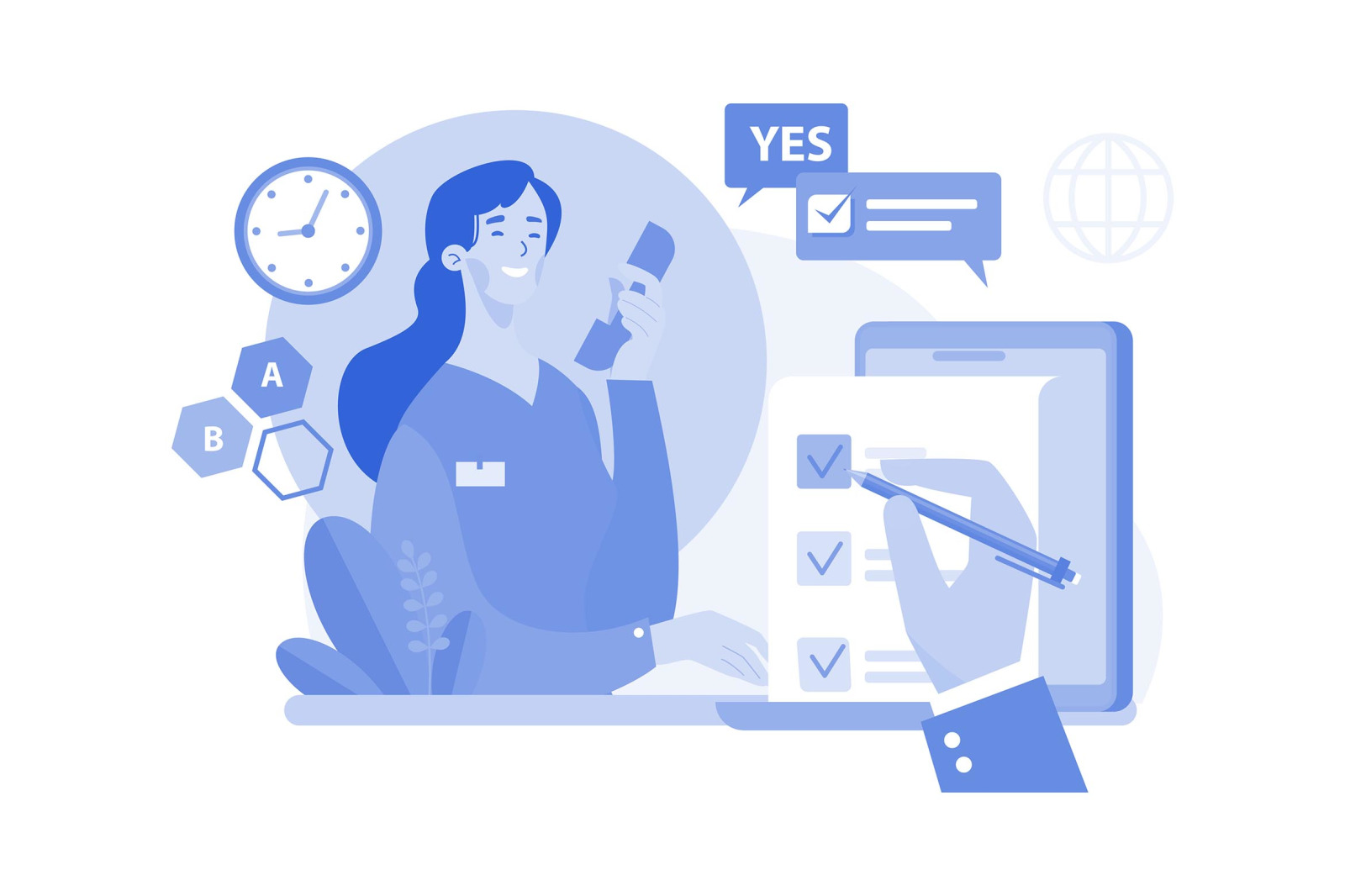 M647_Online Survey Illustration Pack M647_Online Survey Illustration Pack