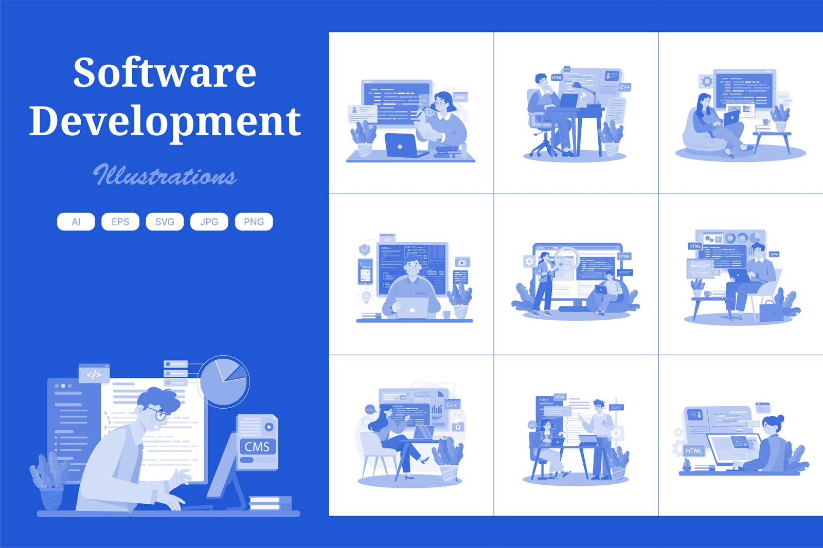 M641_Software Development Illustration Pack M641_Software Development Illustration Pack