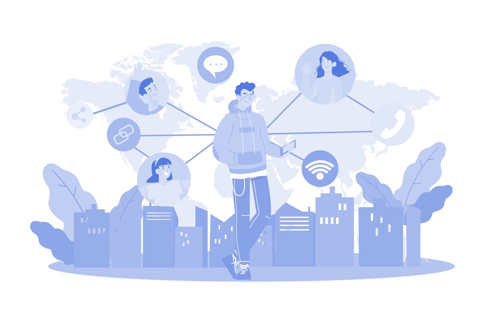 M640_Social Network Illustration Pack M640_Social Network Illustration Pack