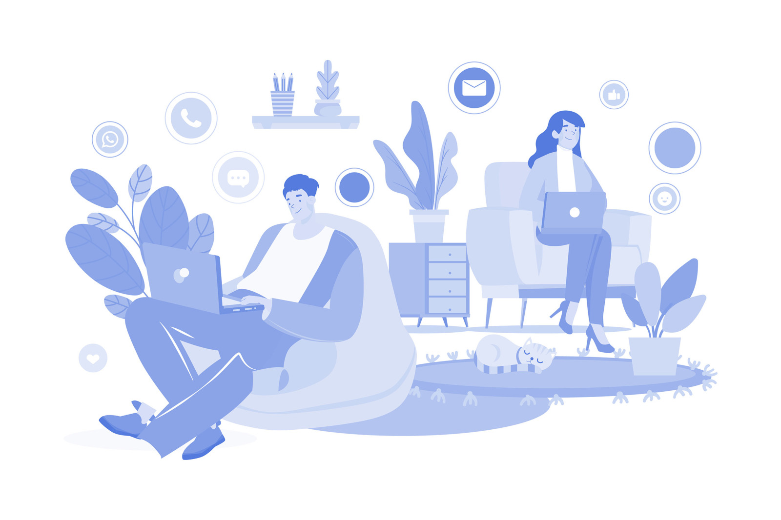 M640_Social Network Illustration Pack M640_Social Network Illustration Pack