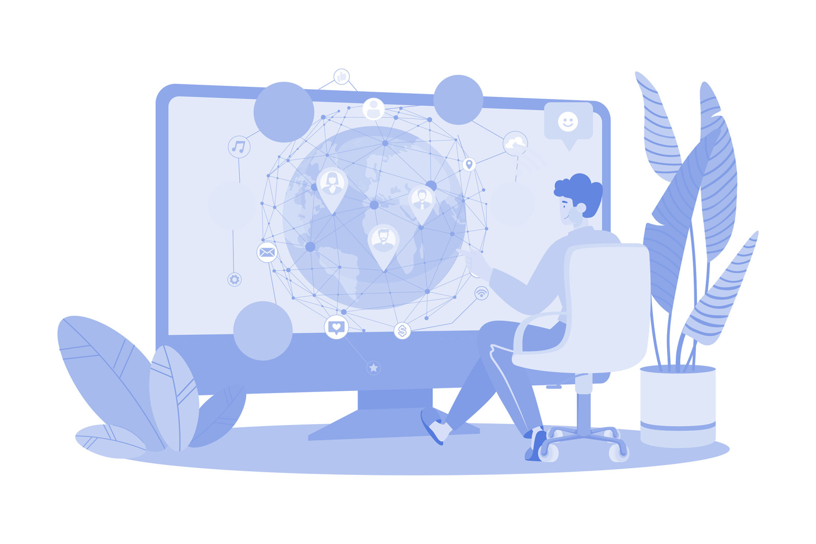 M640_Social Network Illustration Pack M640_Social Network Illustration Pack