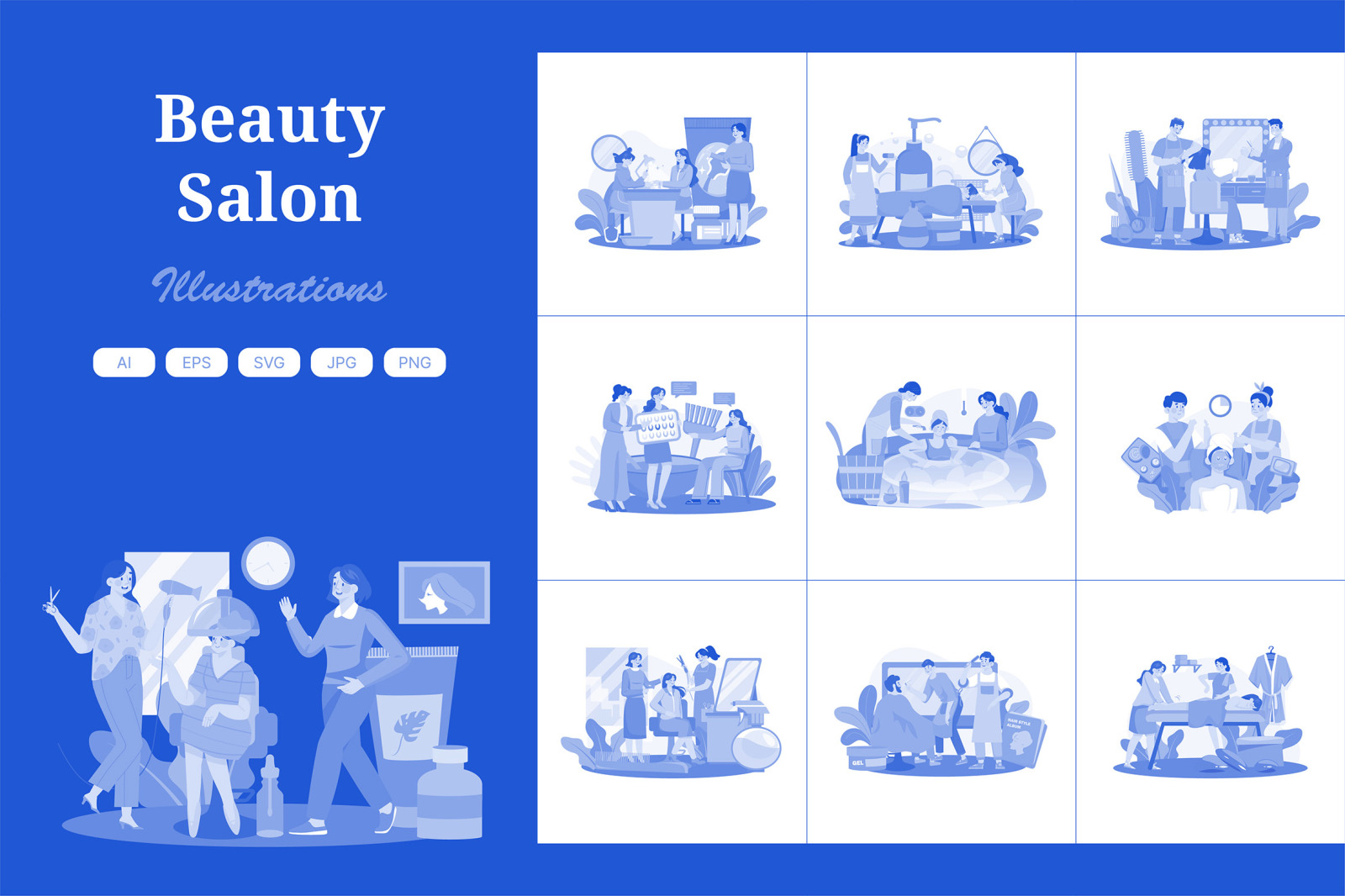 M637_Beauty Salon Illustration Pack