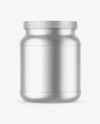 Matte Metallic Protein Jar Mockup Matte Metallic Protein Jar Mockup