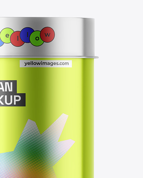 Metallic Tea Tin Can Mockup