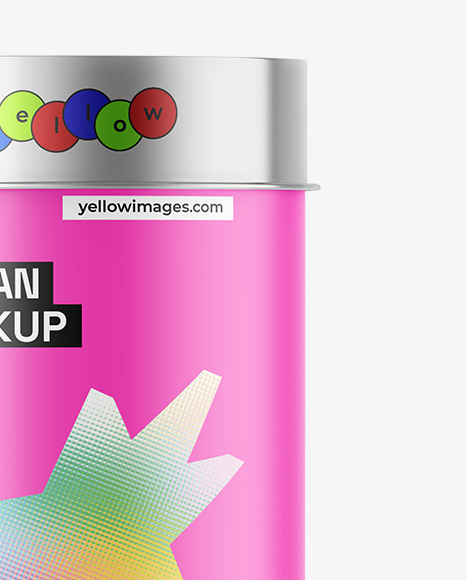 Matte Tea Tin Can Mockup