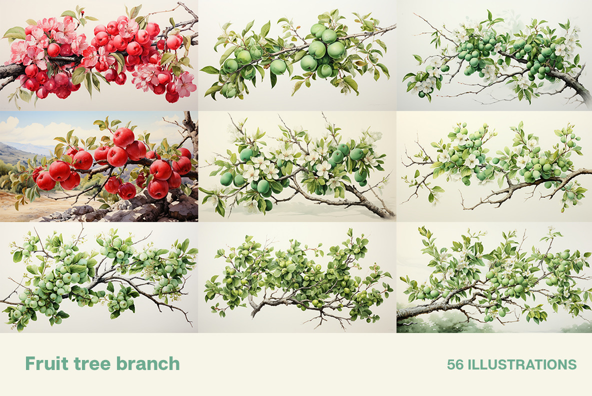 Fruit tree branch Fruit tree branch
