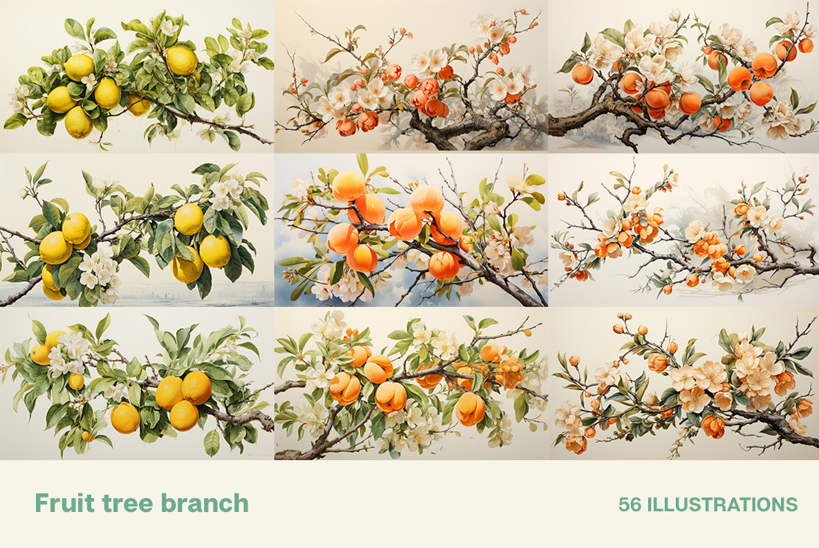 Fruit tree branch Fruit tree branch