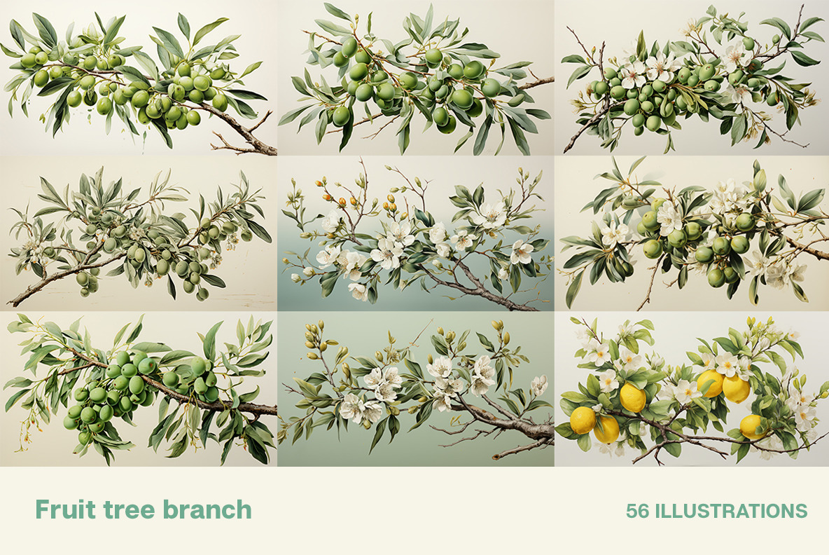 Fruit tree branch Fruit tree branch
