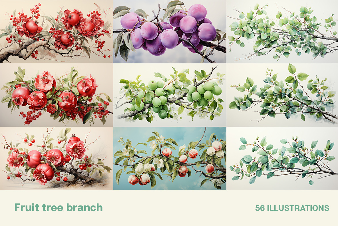Fruit tree branch Fruit tree branch