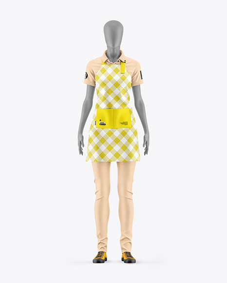 Apron w/ Mannequin Mockup - Front View Apron w/ Mannequin Mockup - Front View