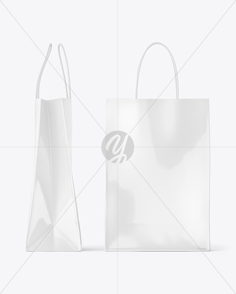 Glossy Paper Shopping Bag Mockup