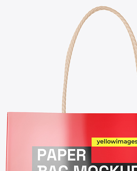 Glossy Paper Shopping Bag Mockup