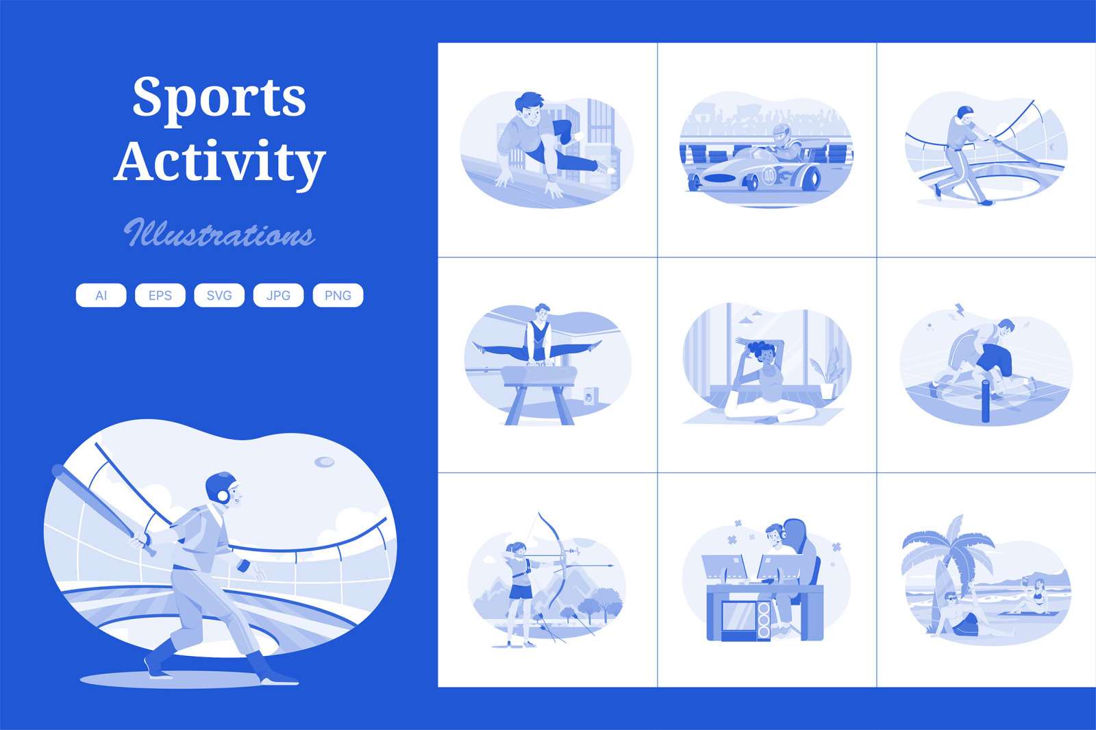 M634_Sports Activity Illustration Pack M634_Sports Activity Illustration Pack