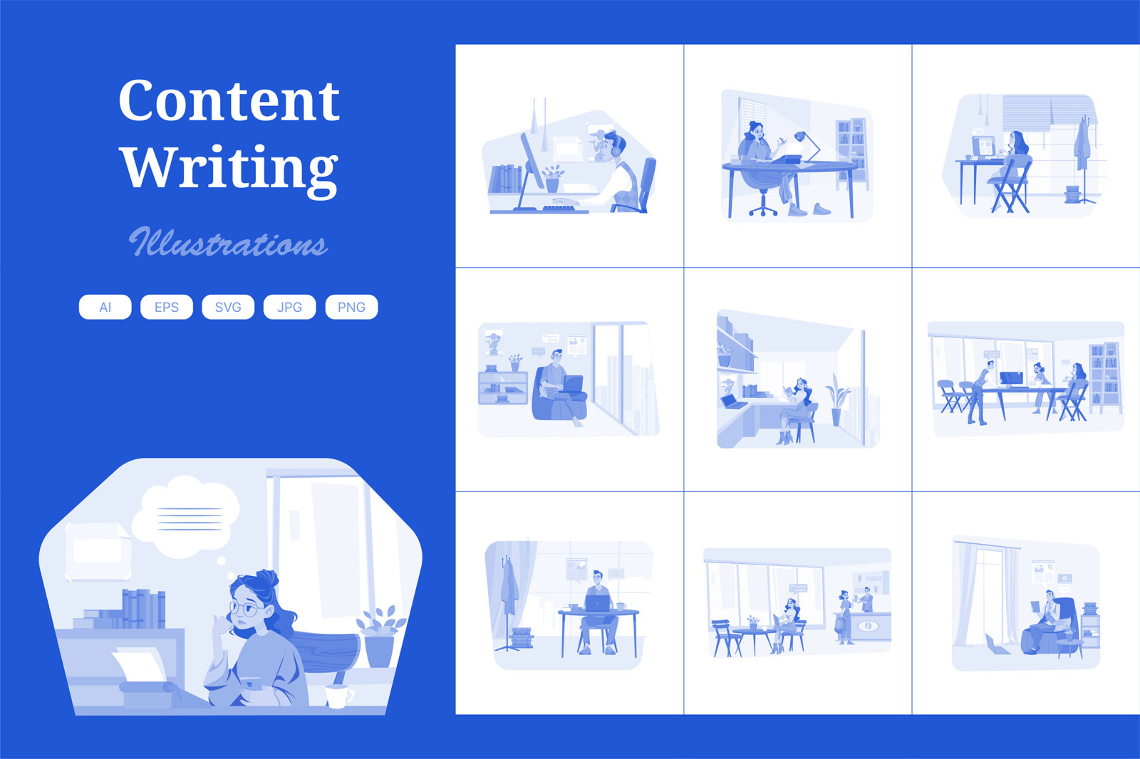 M631_Content Writing Illustration Pack M631_Content Writing Illustration Pack